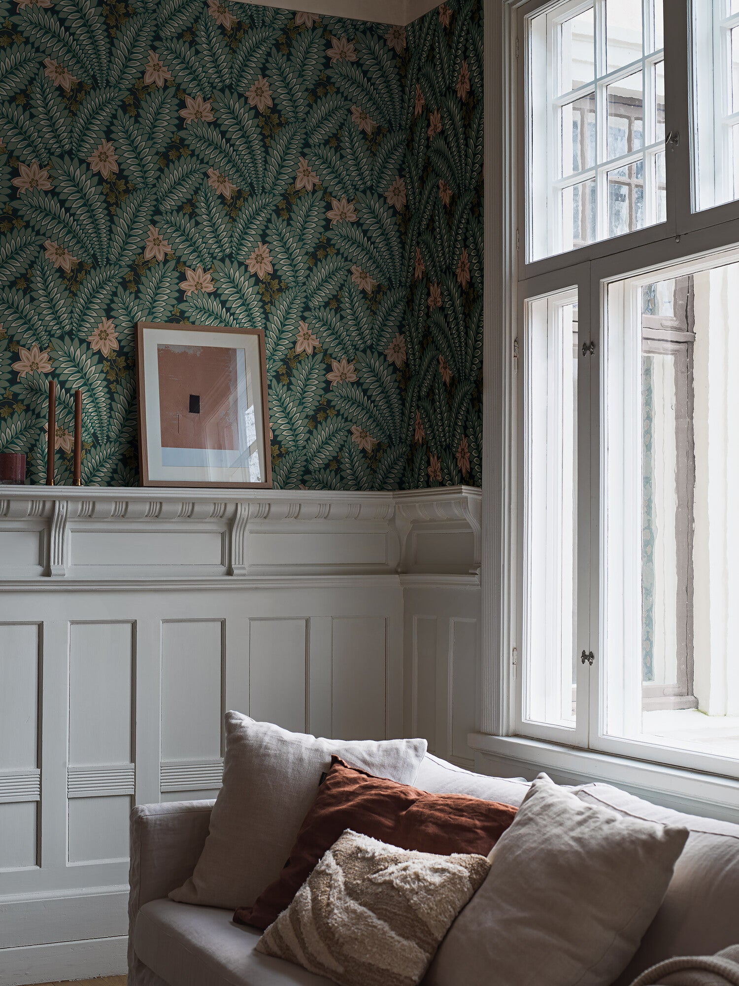 Hidden Ivy, tapet i gröna toner