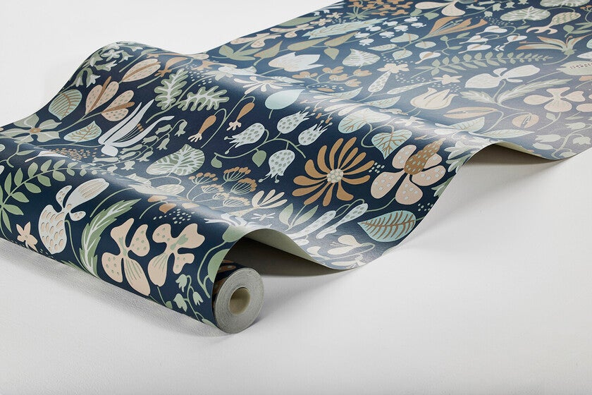 Stig Lindberg Herbarium, blommig blå