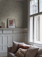 Hidden Ivy, tapet i blekt gröna toner