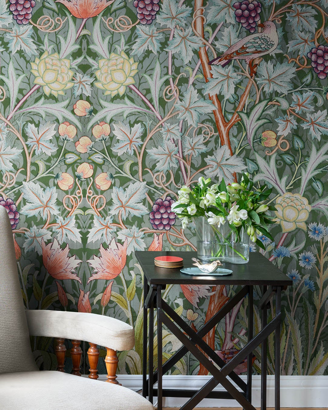 Vine Embroidery HT84001 tapet