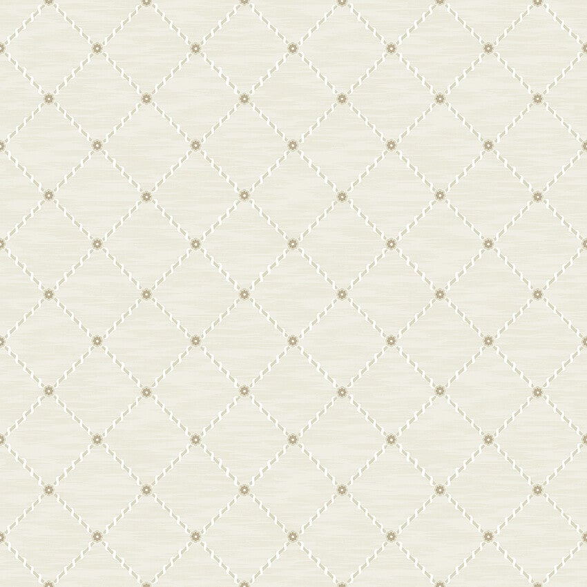 Golden Trellis, beige rutmönster