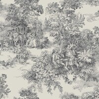 Toile de Jouy, svart