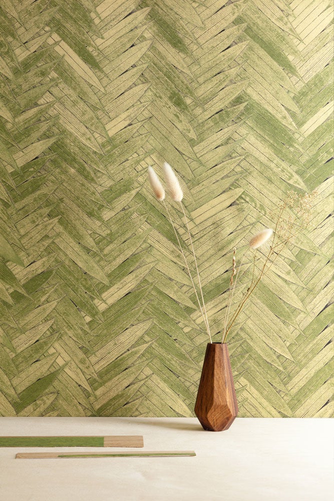 Essence greenery, tapet i grön