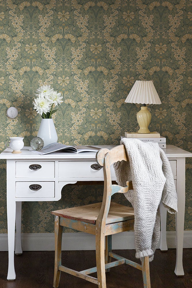 Öjvind, tapet i blågrått