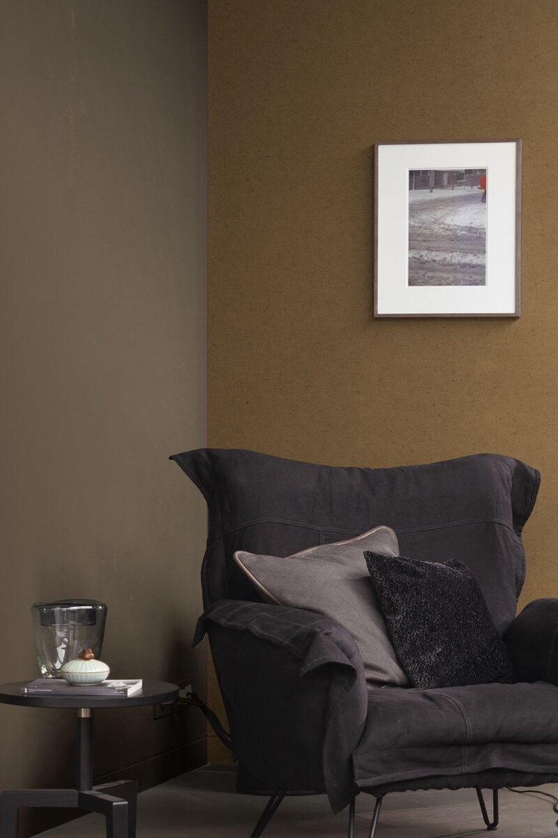 Collage, brun och gul tapet